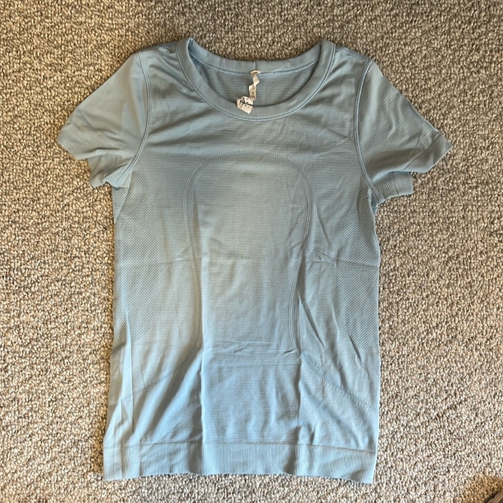 Lululemon Light Blue Swiftly Tech Tee Shirt Top